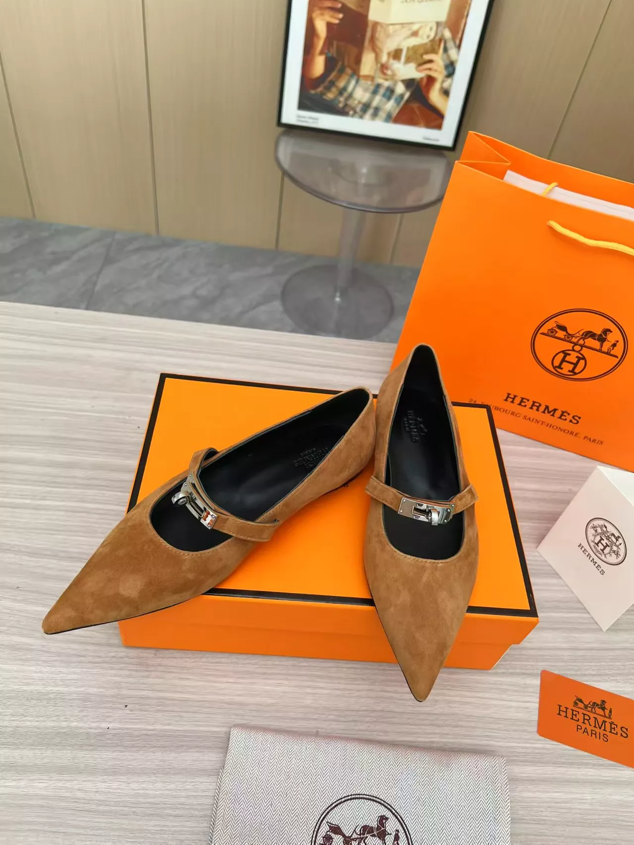 hermes flat chaussures pour femme s_12a30b42